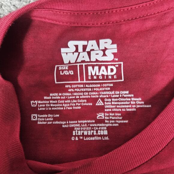 Mad Engine Star Wars Shirt Adult Large Red T-Shirt Darth Maul Tie Dye Sith Lord - Picture 3 of 7